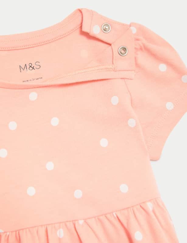 Pure Cotton Spot Dress (0-3 Yrs)