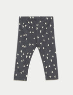 2pk Cotton Rich Heart Leggings (0-3 Yrs)