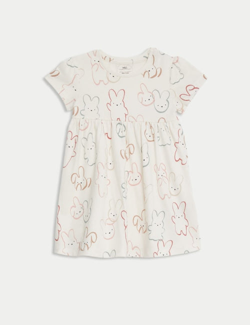 Pure Cotton Bunny Dress (0-3 Yrs)