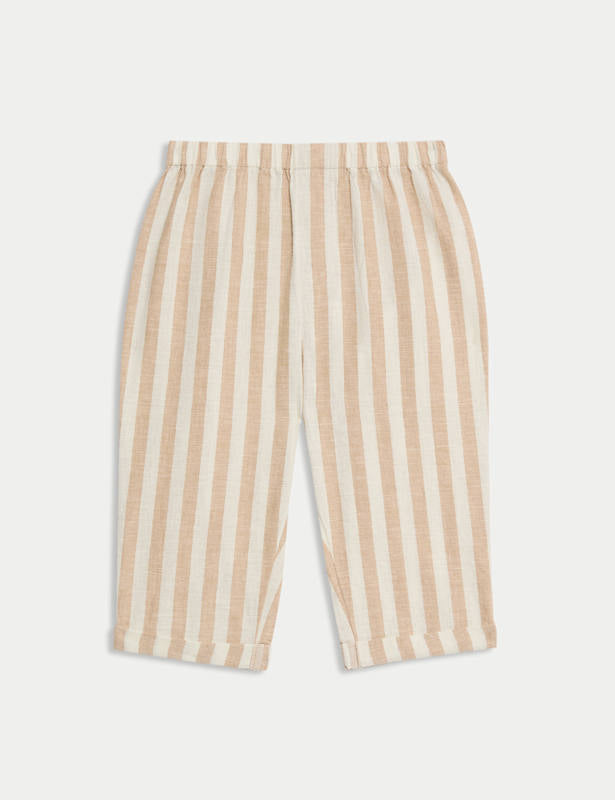 Cotton Rich Striped Trousers (0-3 Yrs)