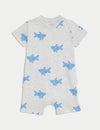 Pure Cotton Shark Romper (0-3 Yrs)