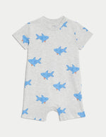 Pure Cotton Shark Romper (0-3 Yrs)