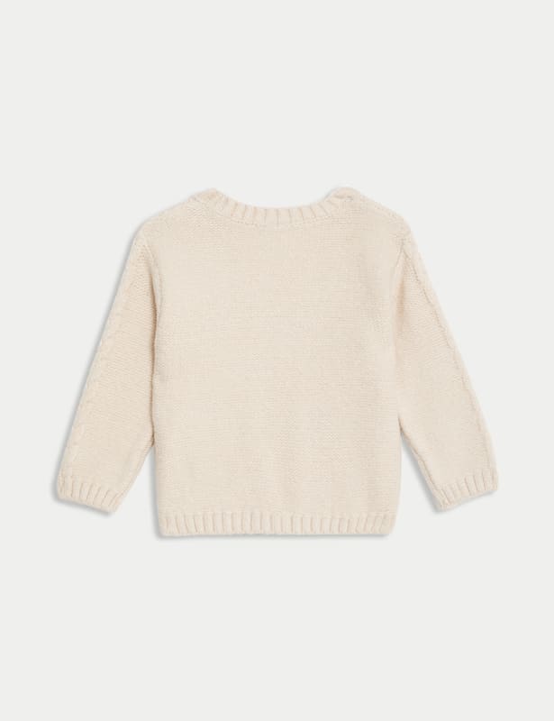 Cotton Rich Cable Knit Jumper (0-3 Yrs)