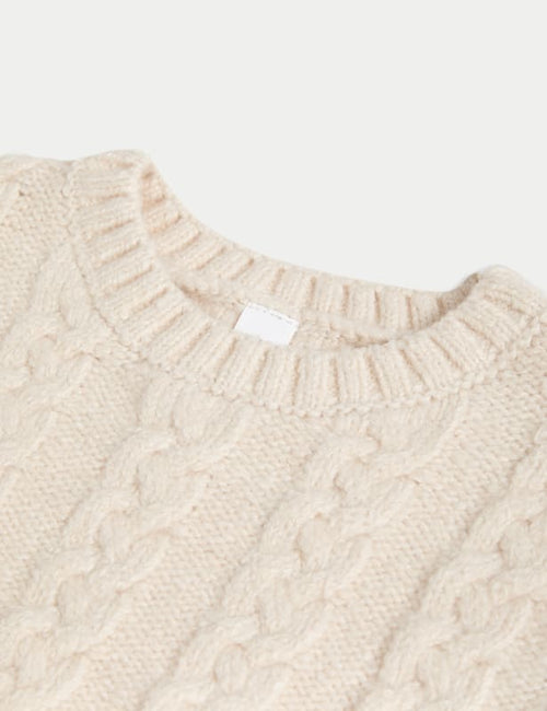 Cotton Rich Cable Knit Jumper (0-3 Yrs)