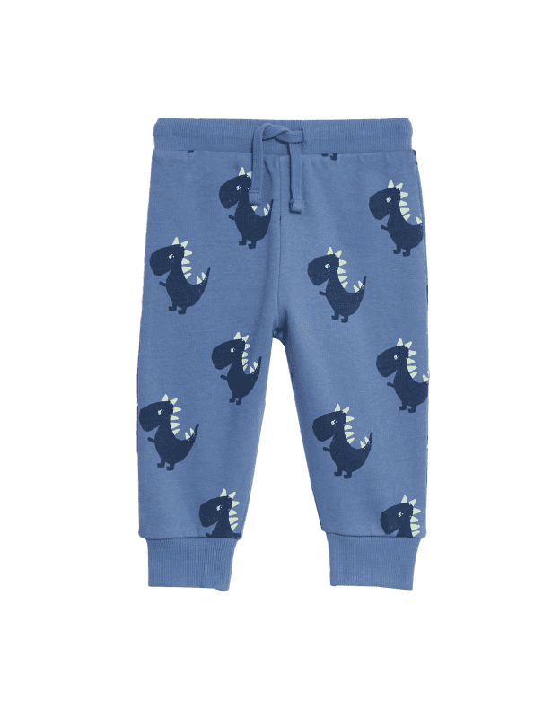 Cotton Rich Dinosaur Joggers (0-3 Yrs)