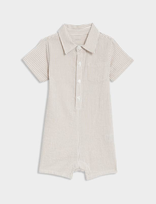 Pure Cotton Striped Romper (0-3 Yrs)