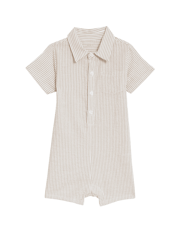 Pure Cotton Striped Romper (0-3 Yrs)