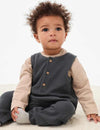 2pc Cotton Rich Dungarees Outfit (0-3 Yrs)