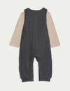 2pc Cotton Rich Dungarees Outfit (0-3 Yrs)