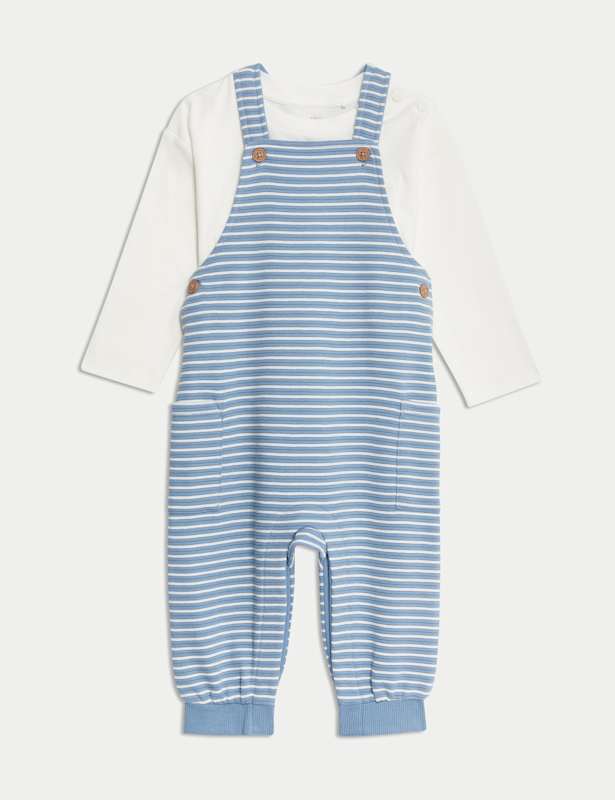 2pc Pure Cotton Striped Outfit (0-3 Yrs)