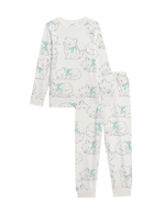 Pure Cotton Cat Print Pyjamas (1-14 Yrs)