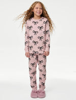 Pure Cotton Bow Print Pyjamas (1-14 Yrs)