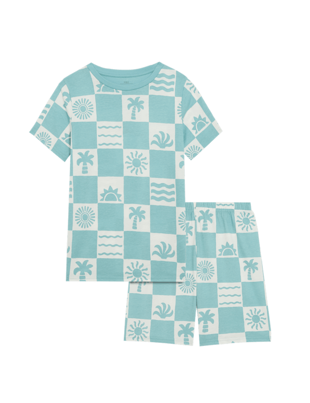 Pure Cotton Printed Short Pyjamas (1-16 Yrs)