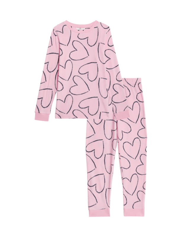 Fleece Heart Pyjamas (1-16 Yrs)