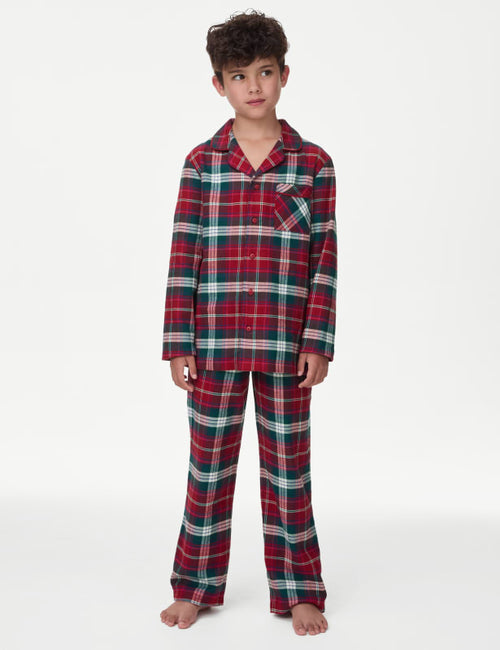 Pure Cotton Check Pyjamas (1-16 Yrs)