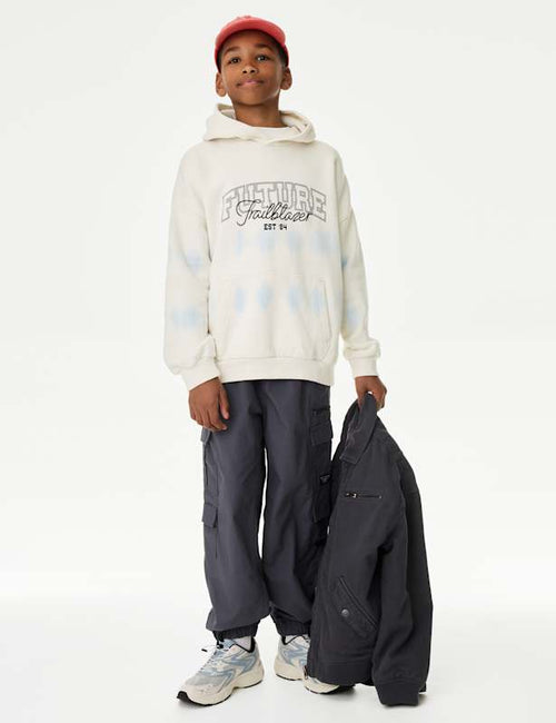 Cotton Rich Ombre Graphic Hoodie (6-16 Yrs)