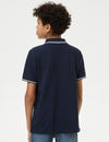 Pure Cotton Half Zip Polo Shirt (6-16 Yrs)