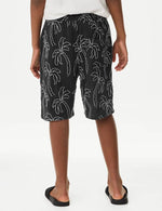 Pure Cotton Textured Palm Tree Shorts (2-16 Yrs)