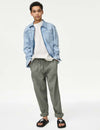 Linen Rich Cuffed Trousers (6-16 Yrs)
