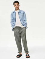 Linen Rich Cuffed Trousers (6-16 Yrs)
