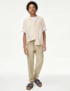Linen Rich Cuffed Trousers (6-16 Yrs)