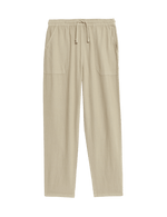 Linen Rich Cuffed Trousers (6-16 Yrs)