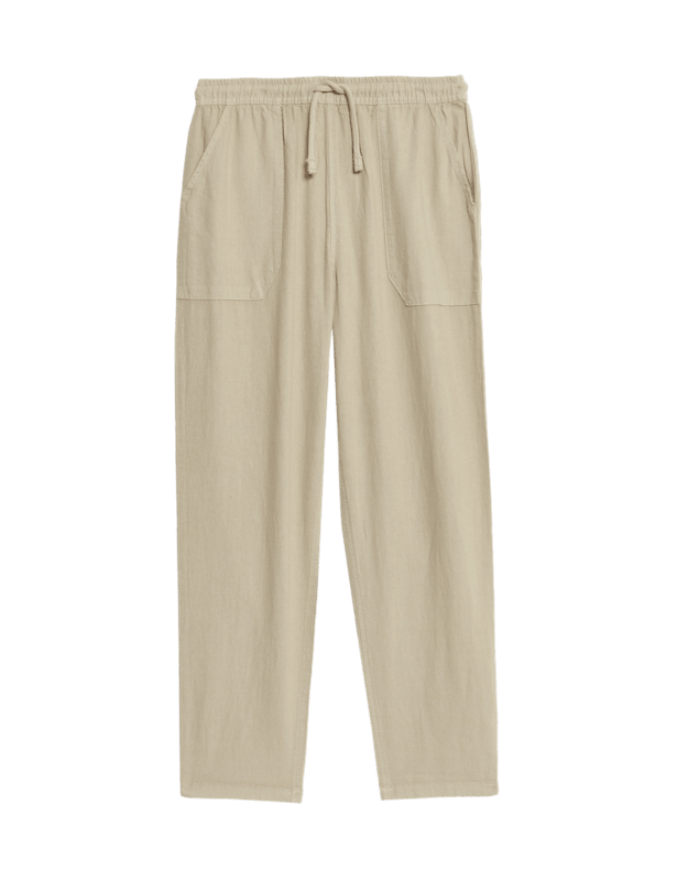 Linen Rich Cuffed Trousers (6-16 Yrs)