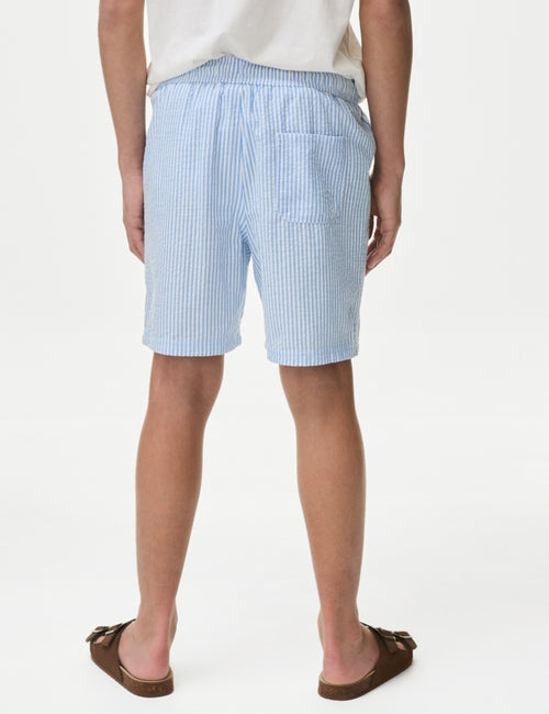 Seersucker Striped Swim Shorts (6-16 Yrs)