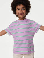 Pure Cotton Striped T-Shirt (2-8 Yrs)