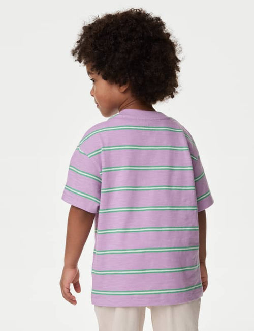 Pure Cotton Striped T-Shirt (2-8 Yrs)