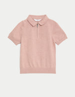 Pure Cotton Knitted Polo Shirt (2-8 Yrs)