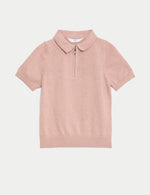 Pure Cotton Knitted Polo Shirt (2-8 Yrs)
