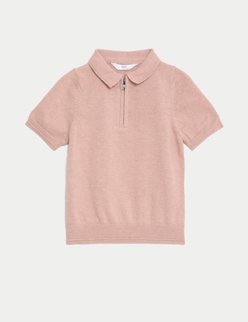 Pure Cotton Knitted Polo Shirt (2-8 Yrs)