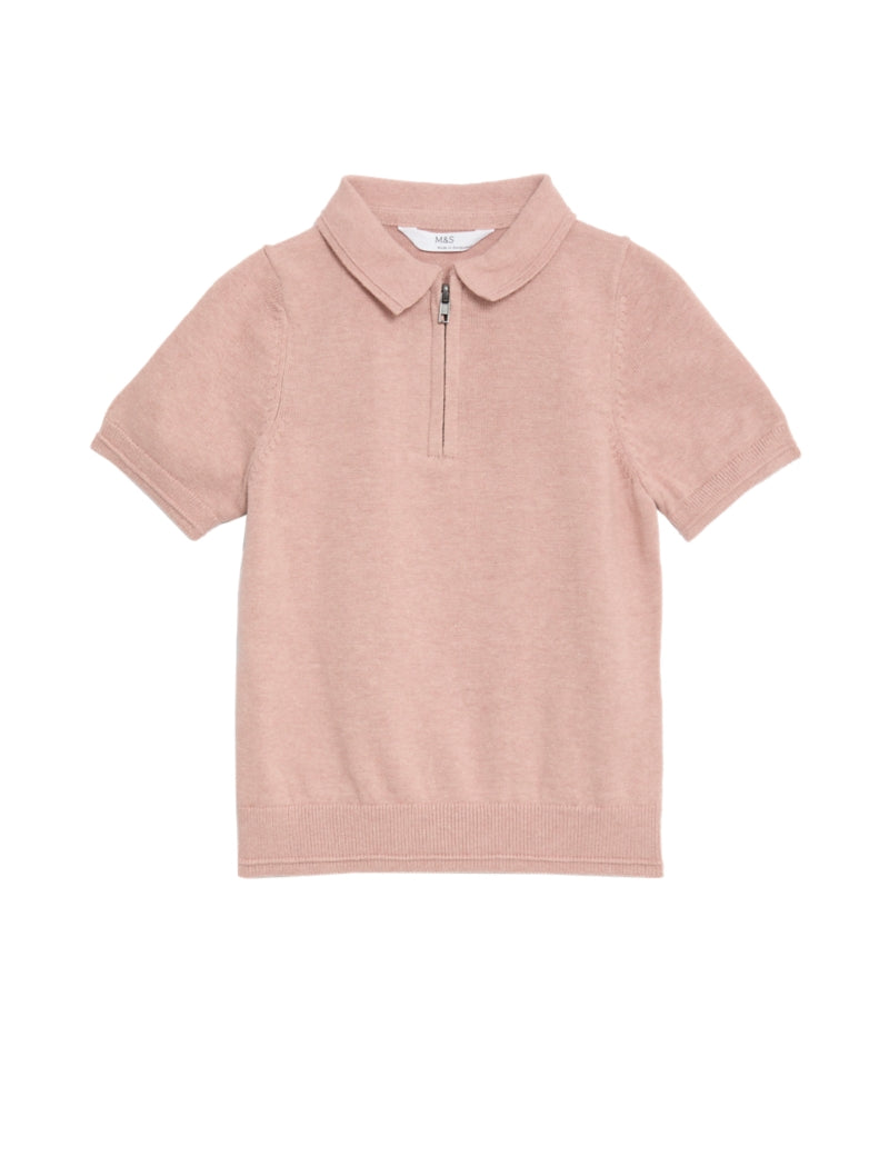 Pure Cotton Knitted Polo Shirt (2-8 Yrs)