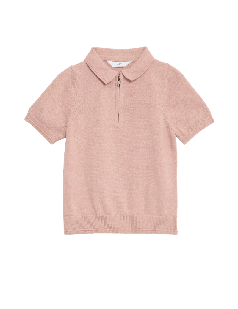 Pure Cotton Knitted Polo Shirt (2-8 Yrs)