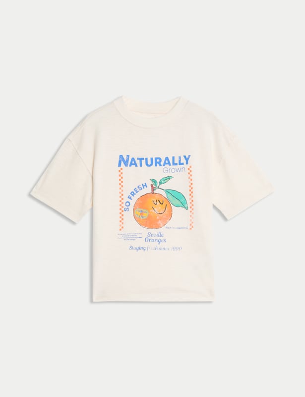 Cotton Rich Orange T-Shirt (2-8 Yrs)
