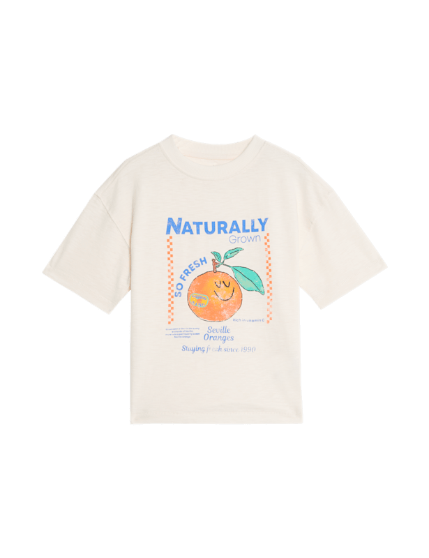Cotton Rich Orange T-Shirt (2-8 Yrs)