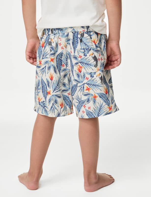 Mini Me Toucan Print Swim Shorts (2-8 Yrs)