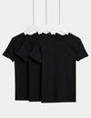 3pk Pure Cotton Plain T-Shirts (2-8 Yrs)