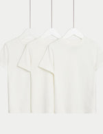 3pk Pure Cotton Plain T-Shirts (2-8 Yrs)