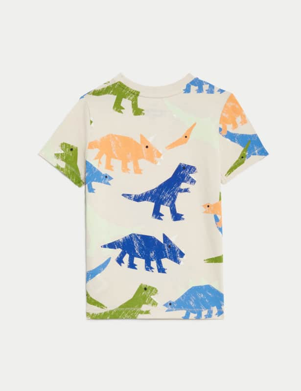 Pure Cotton Dinosaur T-Shirt (2-8 Yrs)