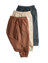 3pk Cotton Rich Plain Joggers (2-8 Yrs)