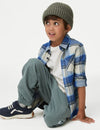 2pc Pure Cotton Checked Shirt & T-Shirt Set (2-8 Yrs)