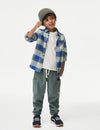 2pc Pure Cotton Checked Shirt & T-Shirt Set (2-8 Yrs)