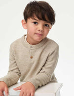 Henley Knitted Jumper (0-8 Yrs)