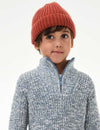 Cotton Blend Half Zip Knitted Jumper (2-8 Yrs)