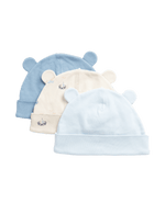 3pk Pure Cotton Floral Hats (0-1 Yrs)