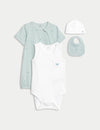 4pc Cotton Rich Whale Starter Set (7lbs-9 Mths)