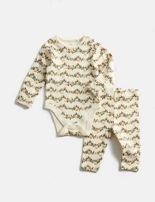 2pc Cotton Rich Novelty Print Bodysuit Outfit (0-12 Mths)