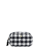 Blue and White Gingham Cosmetic Bag